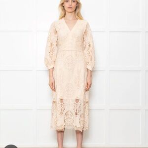 Maje lace midi dress 10 42